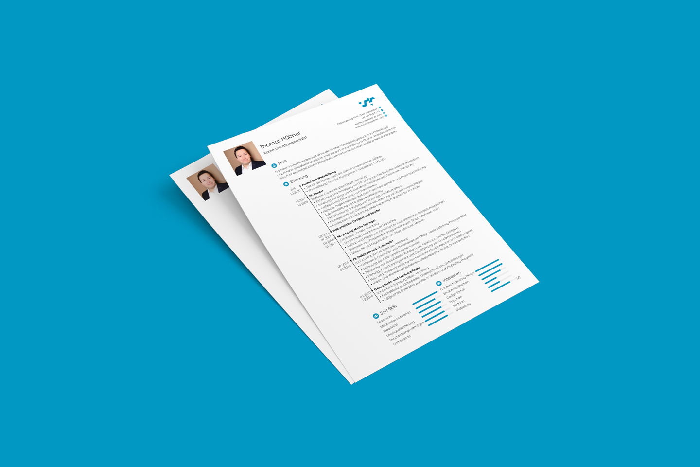 gedrucktes cv resume thomas hübner